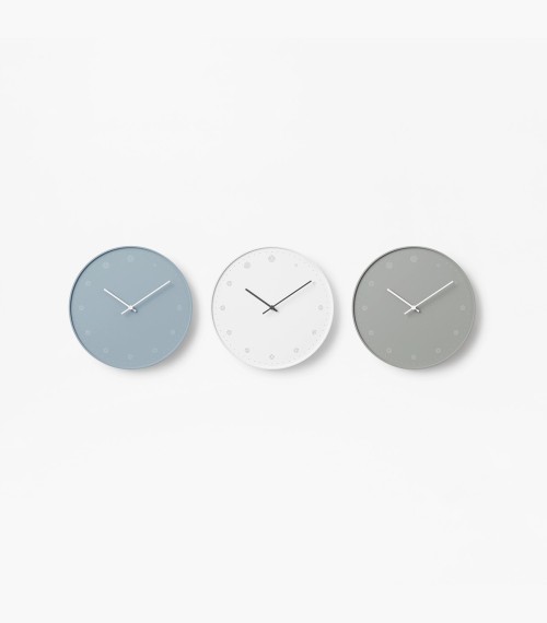 Molecule Wall Clock Grey