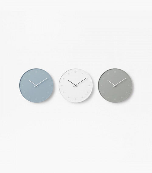 Molecule Wall Clock Grey