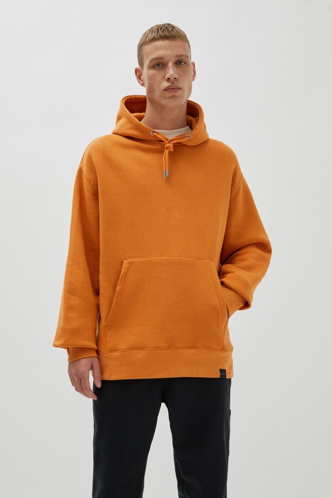 Pouch Pocket Hoodie Orange
 Color-White