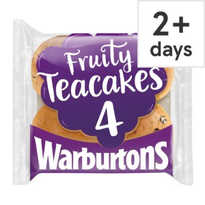 Warburtons Fruit Teacakes 4 Pack