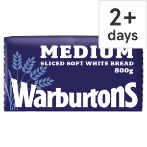 Warburtons Medium Sliced White Bread 800G