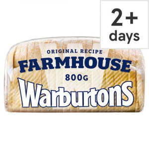Warburtons Farmhouse White Bread 800G